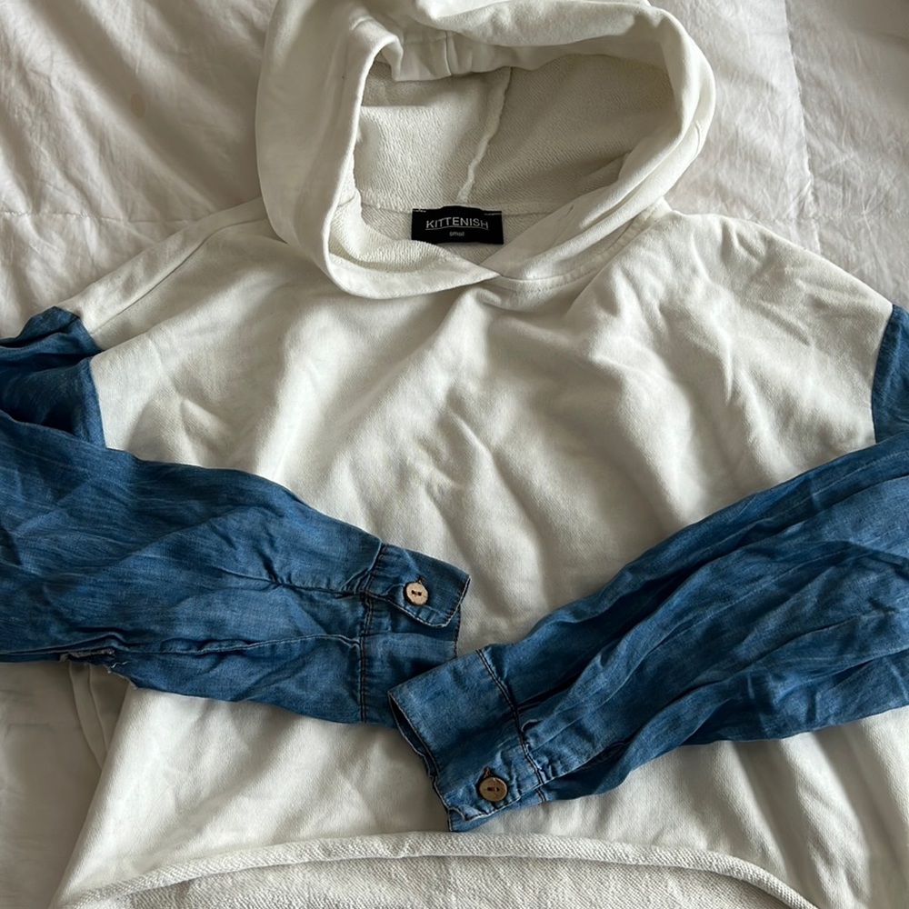 Kittenish Cropped Hoodie / Size Small
